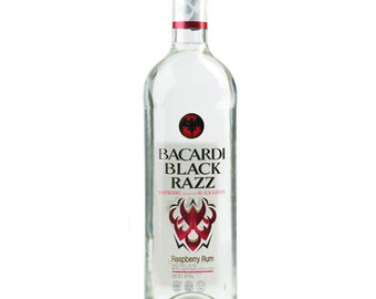 Empty Bacardi Bottle, Black Razz Bottle, DIY project, Bacardi Bottle, Empty Bottle, Craft Supplies