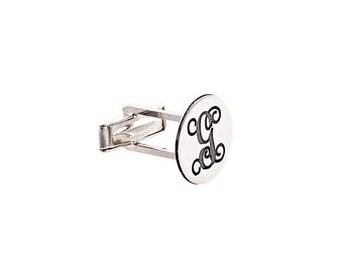 Silver cuff links. Personalized cuff links. Initial cufflinks. 15mm initial cuff links. Personalized gift for men. Men cuff links.