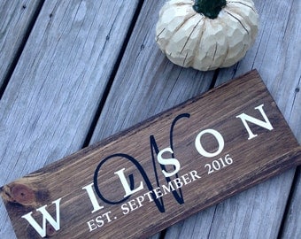 Custom Name Sign, Family Sign, Wooden Family Sign, Wooden Name Sign, Rustic Family Sign, Custom Wooden Sign, Custom Wedding Gift
