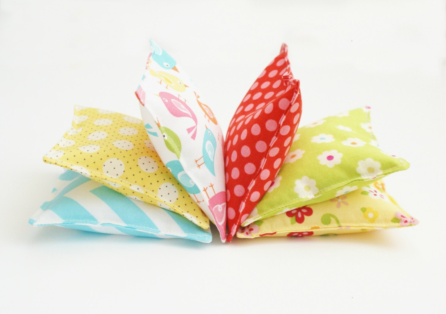 Girl Bean Bag Set Set of 6 Washable Beanbags Kids Bean Bag