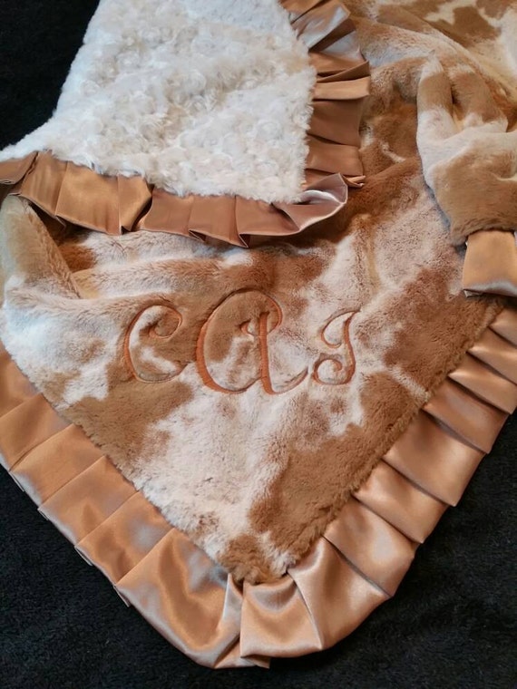 Rustic Western Style Minky Baby Blanket in by CreationsbyCathy777