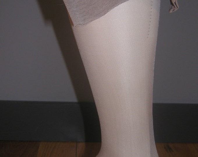 30% OFF 3 Vintage Seamed Nylon Stockings Size 11 X 32 1/2" Taupetone Reenactment 40s Swing Dance