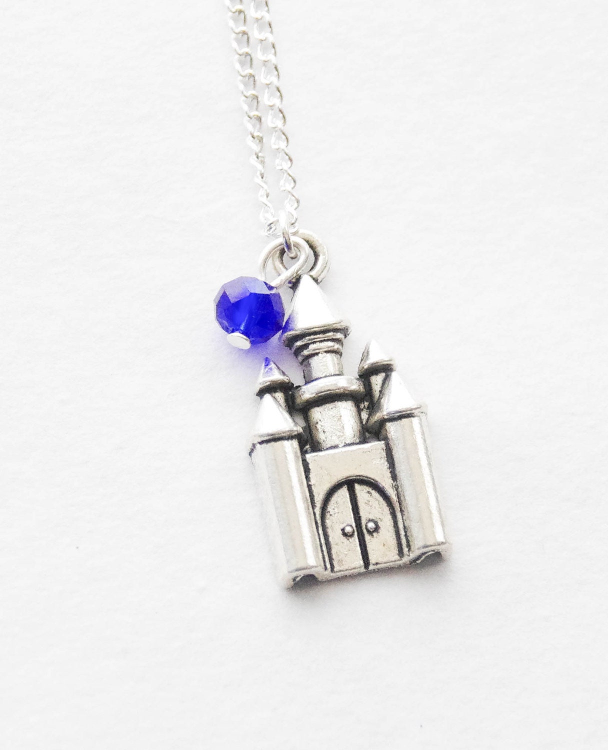 Personalized Castle Necklace Silver Necklace Fantasy Necklace