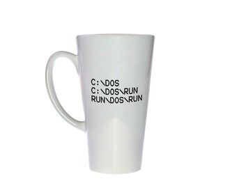 Computer Programmer c dos run Coffee or Tea Mug - 17 oz Tall Latte Style Mug