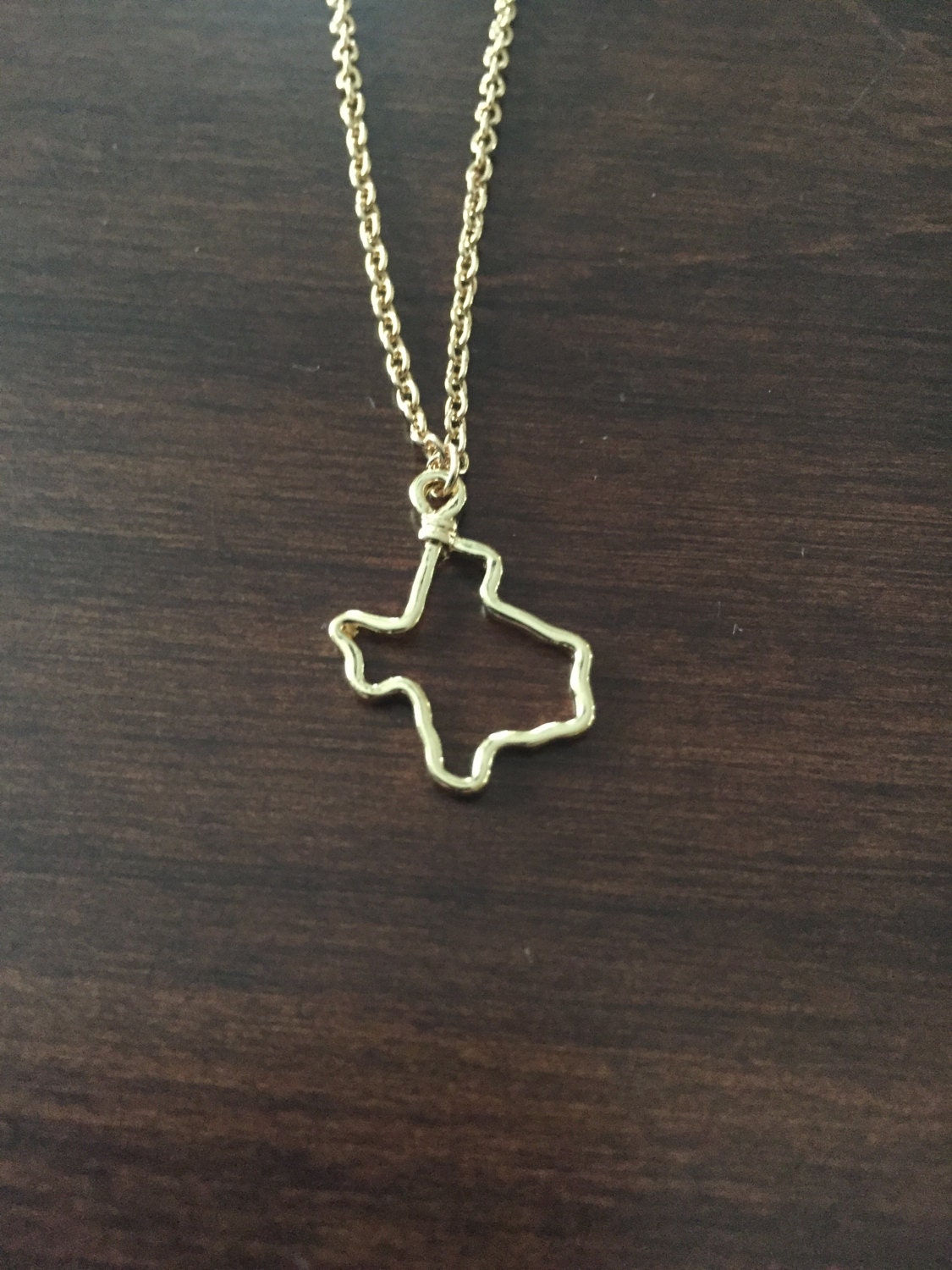 Texas Necklace Texas gold Texas necklace Texas jewelry