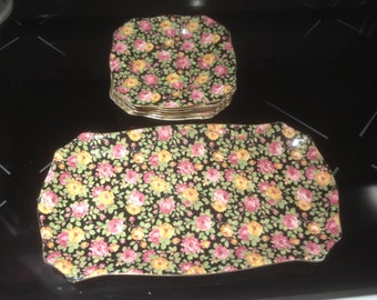 Great Little Dessert Set by Royal Winton Chintz in the Beeston pattern 7 Pieces