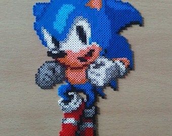 Items similar to Sonic the Hedgehog and Tails Perler Bead Sprite ...