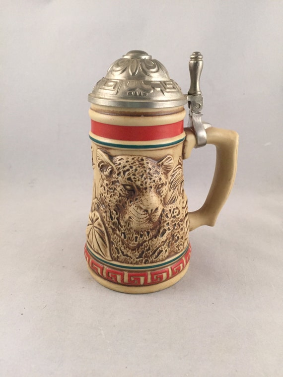 Avon Endagered Species Jaguar Collectible Beer Stein