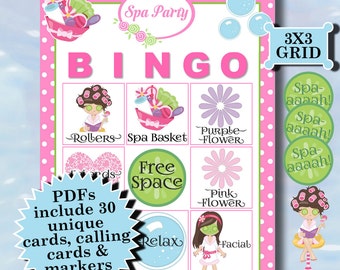 Spa bingo | Etsy