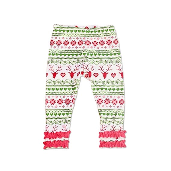 Christmas Leggings Girl Christmas Pants Fair Isle Leggings