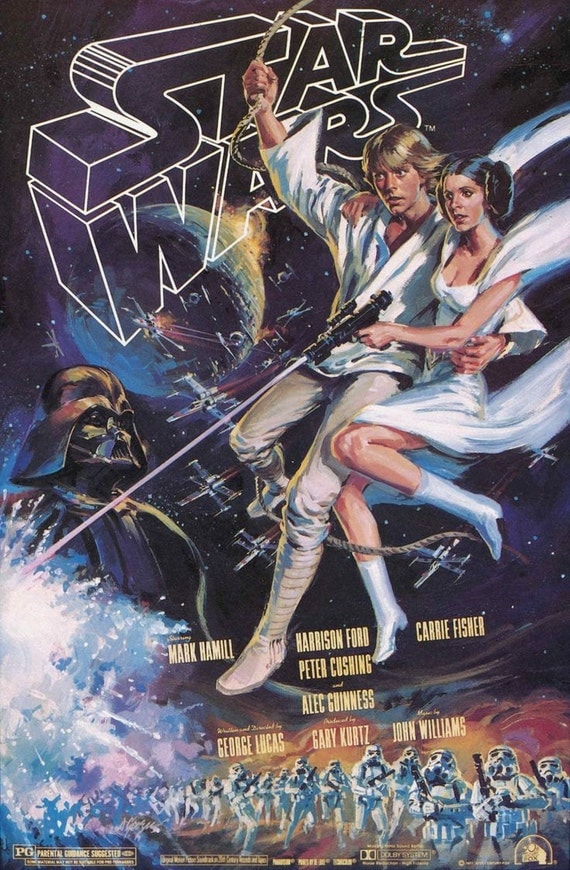 Star Wars Episode IV: A New Hope 70s Movie Poster by ViewObscura