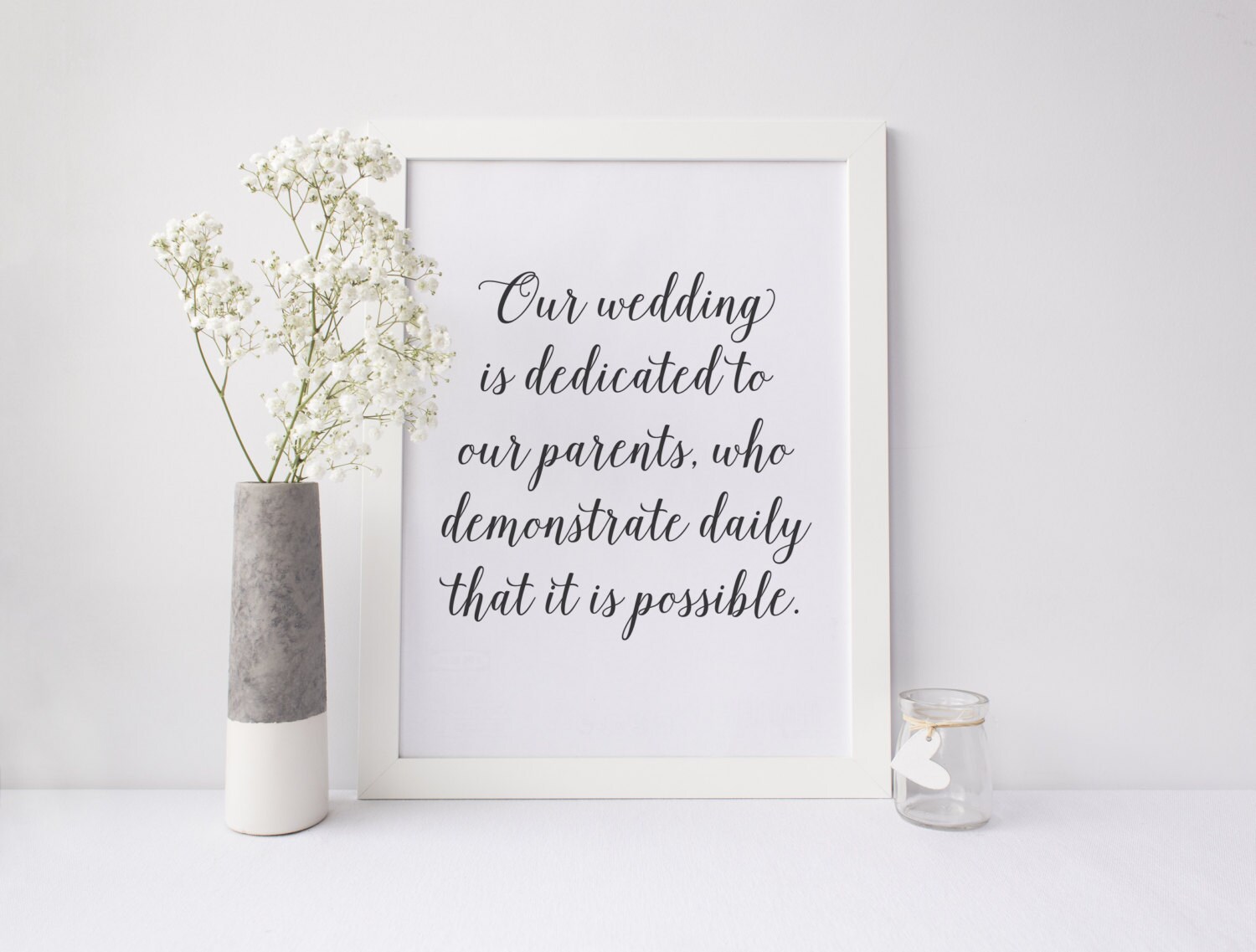 Thank You Parents Wedding Dedication Printable by ShopElleLane