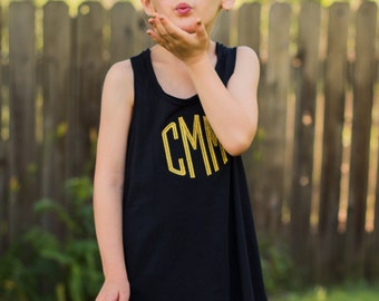 Monogrammed Swim Cover Up | Girls Monogrammed Dress | Fringe Dress | Fringe Cover Up | Beach Cover-Up | Pool Cover-Up | Monogram Cover-Up