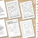 10 Christmas cards for kids to colour instant download