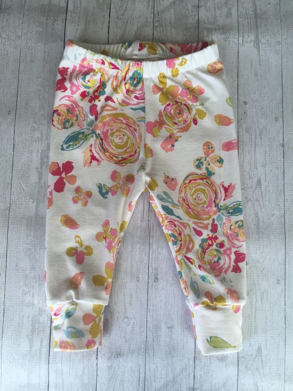 Baby leggings Rose leggings newborn leggings baby girl