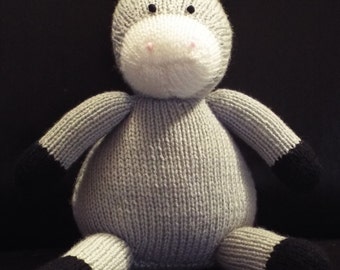 Handmade Hand Knitted Donkey Toy