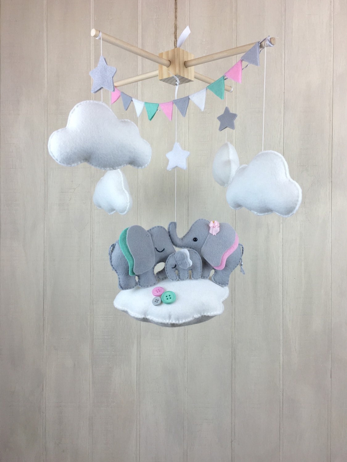Baby mobile Elephant mobile nursery hanging decor baby