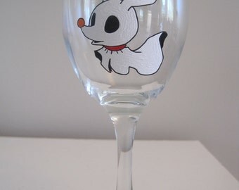 zero nightmare before christmas wine glass