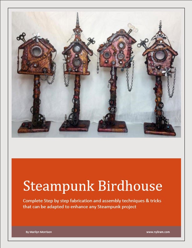 Steampunk Birdhouse Tutorial downloadable .pdf file