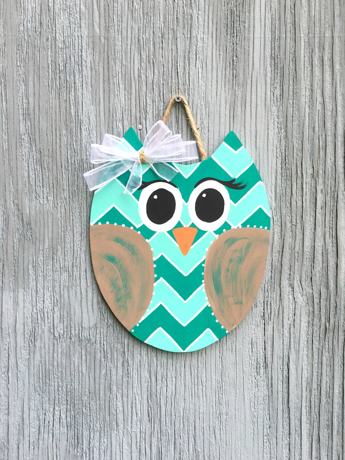 Wooden Door Hanger Owl Door Hanger Wooden by LBWoodenSigns