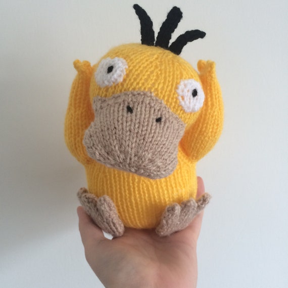 Psyduck pokemon knitting pattern soft toy pokemon amigurumi