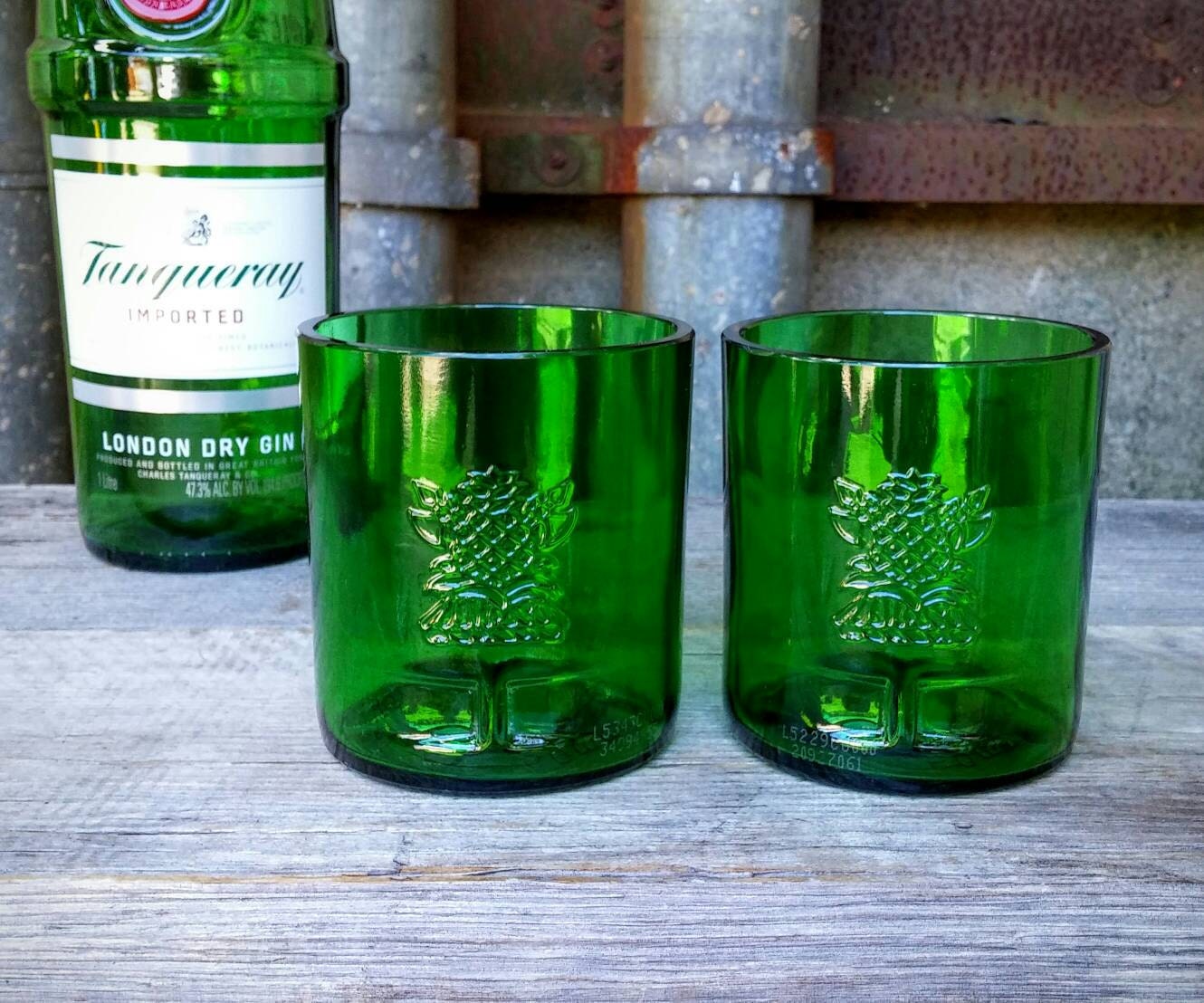 Tanqueray Green Upcycled Gin and Tonic Drinking Glasses