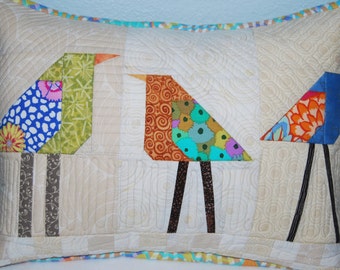 Birds on the Beach Throw Pillow Cover