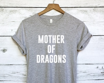 Mother of Dragons Shirt in Grey - TV and Movie Shirts - Inspired by Game of Thrones Khaleesi - Mother of Dragons Tee