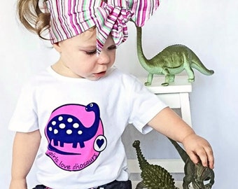 Girl Dinosaur Shirt, Pink Dinosaur, Girl Dinosaur Party, Dinosaur for Girls, Dinosaur Party, Dinosaur, Dinosaur Shirt, Girls T Shirt, Dino