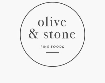 Premade Logo Design - Boutique Logo, Circular, Round, Simple, Modern, Hipster, Small Business, Branding - "Olive & Stone"