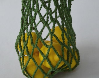 Shopping bag mesh/Eco-cotton/small bag for the eco-friendly market/accessory bag / reusable bag / Market bag/Mesh bag/A.tricote
