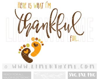 Thanksgiving SVG Thankful for / mommy to be svg / baby shower gift / cut files cutting files / baby announcement clipart / Aj