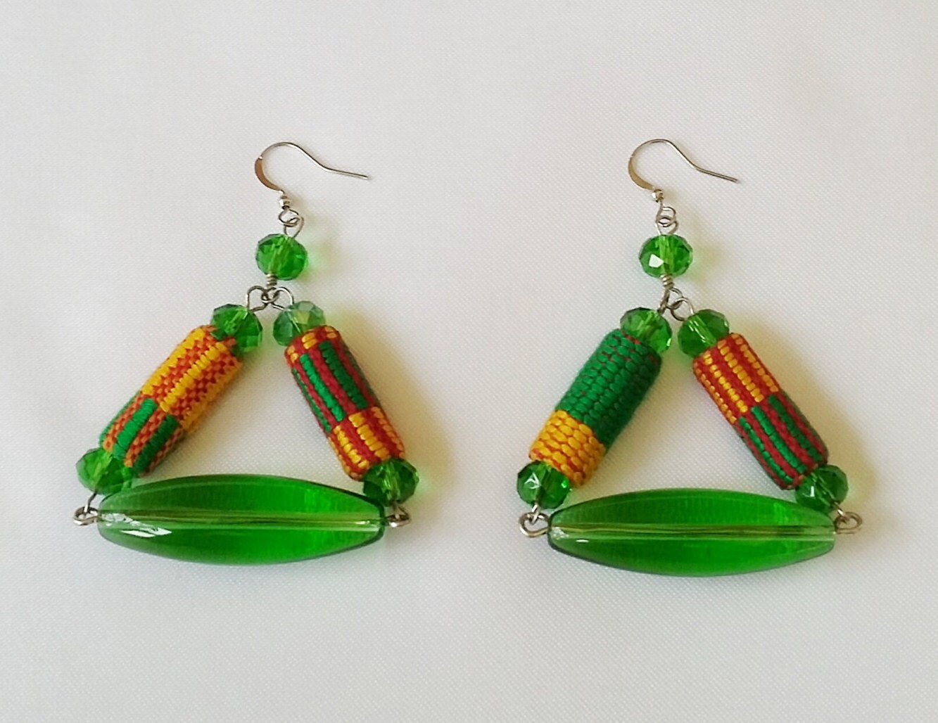 Kente Earrings Ghana Kente Earrings African Kente Fabric