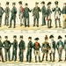 1897 Large size French School Uniforms Antique Print