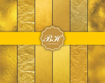 Gold Foil Digital Paper, Metallic Gold Digital Paper, Gold Paper, Dark Gold Backgrounds, Gold Foil Paper, Gold Scrapbook Paper, Rich Gold
