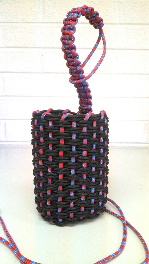 Saddle Horn Drink Holder Red & Royal Blue by SaddleHornCreations