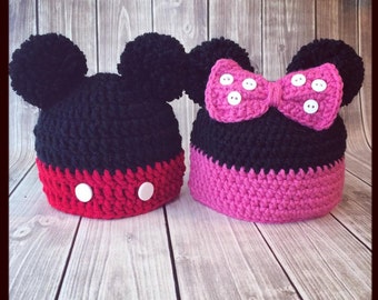 Mickey mouse knitted hat Etsy