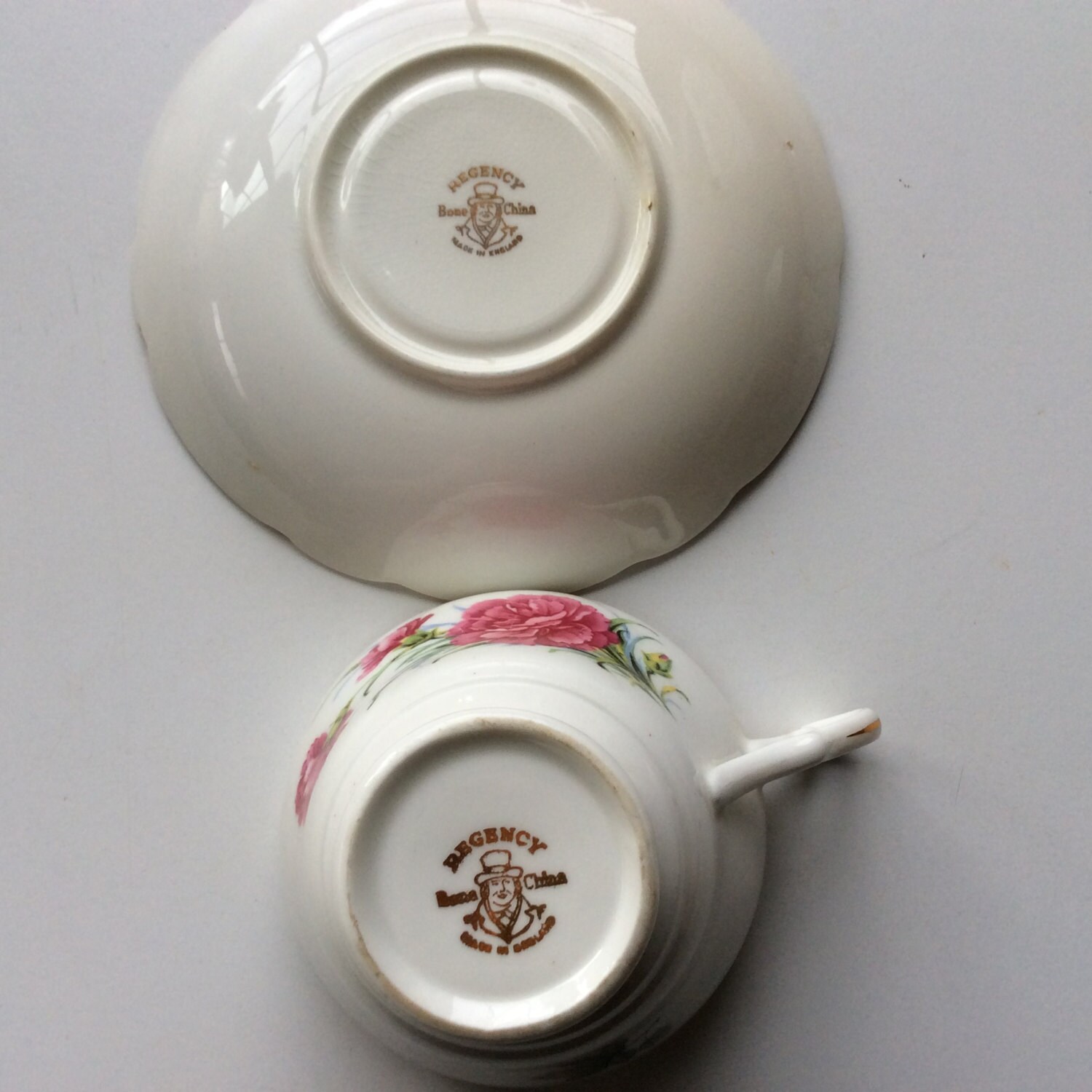 Vintage Regency Bone China Tea Cup and Saucer Made in England
