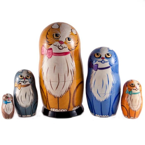 Nesting Dolls Cat russian matryoshka doll cats kod46p