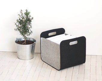 Felt Storage Bin / Felt Basket / Household Storage / Modern Storage Basket / Color Storage / Felt box