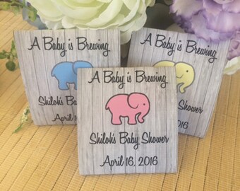 Personalized Tea Packets, baby shower tea favors, baby shower tea party favors, elephant baby shower favors, elephant tea packets