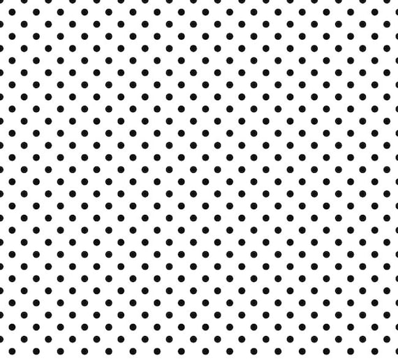 Small Black Polka Dots on White Cotton Lycra Knit Jersey Fabric [SKU ...