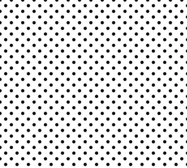 Small Black Polka Dots on White Cotton Lycra Knit Jersey