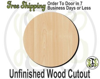 Circle- 1" to 6" Minis- No. 40015- Small Wood Cutout, unfinished, unpainted, wood craft, laser cut, wooden blank, DIY, Free Shipping
