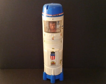 Vintage Six Million Dollar Man and Bionic Transport Repair Station Rocket