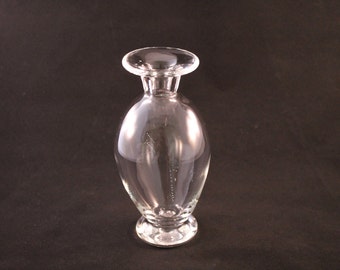 Clear Glass Vase with Foot
