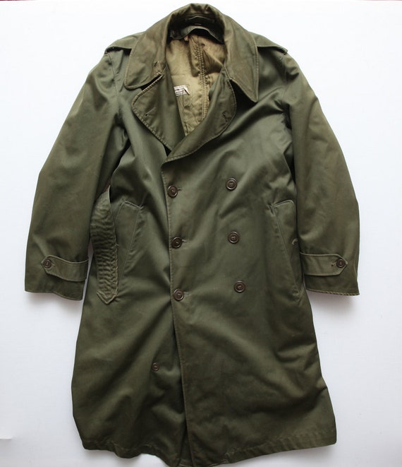 1951 Korean War Overcoat Field O.D. With Removable Wool Liner