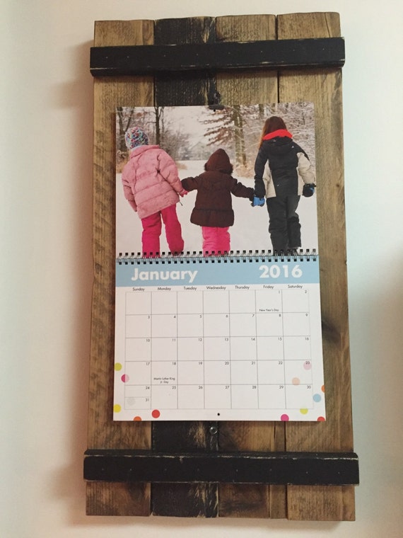 Reclaimed Wood Calendar Holder 11x14 Picture Frame Clipboard