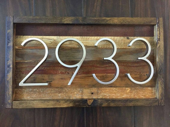 Reclaimed Wood Address Plaque, Free Shipping!