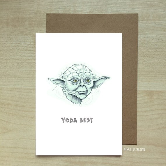 Yoda Best greeting card